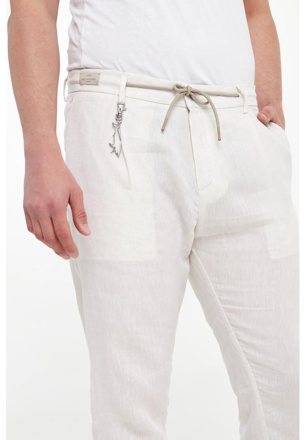 PAUL & SHARK - Spodnie męskie lniane PAUL&SHARK. Materiał: len