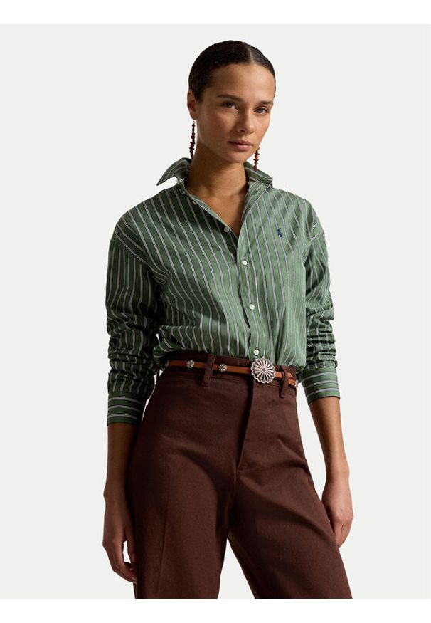 Polo Ralph Lauren Koszula 211910743513 Zielony Regular Fit. Typ kołnierza: polo. Kolor: zielony. Materiał: bawełna