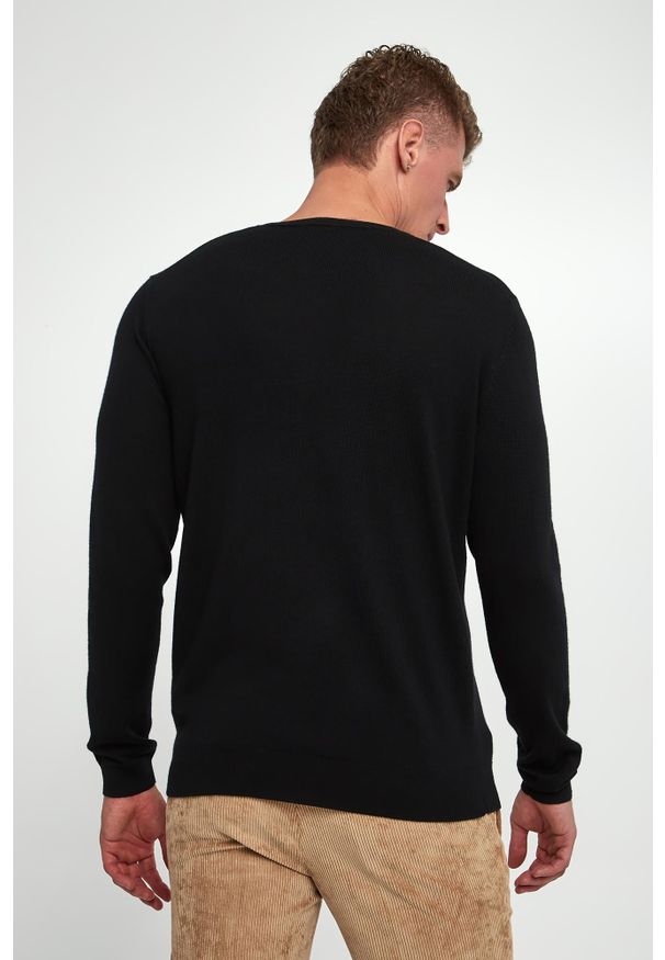 Karl Lagerfeld - Sweter męski wełniany KARL LAGERFELD. Materiał: wełna