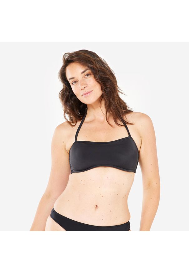 OLAIAN - Góra kostiumu kąpielowego damska Decathlon Laura. Kolor: czarny. Materiał: poliester, elastan, poliamid, materiał