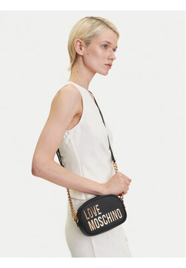 Love Moschino - LOVE MOSCHINO Torebka JC4026PP1MKD0000 Czarny. Kolor: czarny. Materiał: skórzane