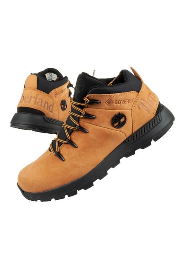 Buty Timberland Sprint Trekker Gtx M TB0A2H85231 brązowe. Wysokość cholewki: za kostkę. Kolor: brązowy. Materiał: skóra, nubuk, guma. Szerokość cholewki: normalna. Technologia: Gore-Tex. Sezon: zima, jesień. Sport: bieganie