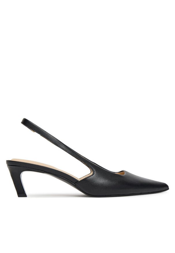 Calvin Klein Sandały Ess Kitten Heel Sling Back HW0HW02641 Czarny. Kolor: czarny. Materiał: skóra