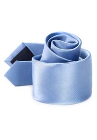 Wittchen - Krawat jedwabny bez wzoru. Kolor: niebieski. Materiał: jedwab. Wzór: kropki. Styl: elegancki #2