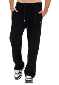OFF-WHITE Czarne męskie spodnie dresowe Stitch Arr Sweatpants, Rozmiar XL. Kolor: czarny. Materiał: dresówka