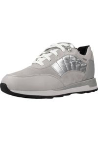 Geox - Kapcie GEOX D NEW ANEKO B ABX Srebrny. Kolor: szary. Materiał: tkanina, skóra