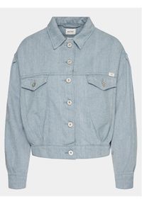 Mustang Kurtka jeansowa Bethany 1014801 Niebieski Regular Fit. Kolor: niebieski. Materiał: bawełna