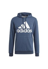 Adidas - Bluza z kapturem adidas Essentials Big Logo. Typ kołnierza: kaptur. Kolor: biały, wielokolorowy, niebieski. Materiał: bawełna, materiał