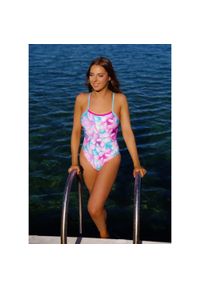 AMANZI - Strój Kąpielowy Amanzi Pro Back – Magnoli – Rozmiar 38. Kolor: różowy. Wzór: kwiaty, nadruk #1