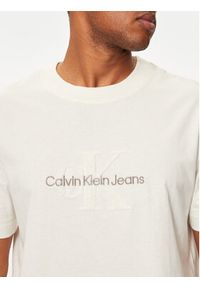 Calvin Klein Jeans T-Shirt J30J326158 Écru Regular Fit. Materiał: bawełna