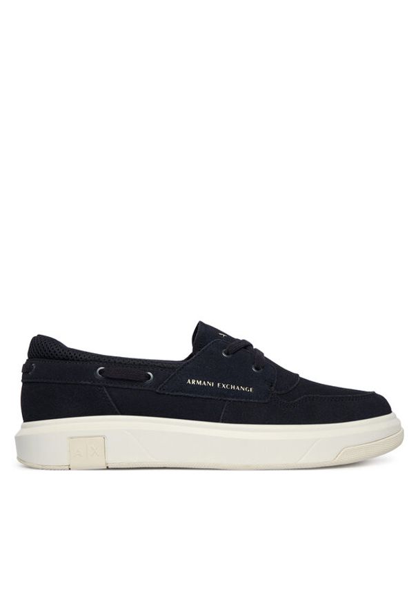 Armani Exchange Sneakersy XM002686 AF17369 ZB004 Granatowy. Kolor: niebieski. Materiał: skóra, zamsz