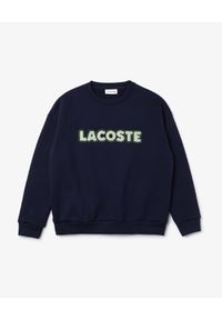 Lacoste - LACOSTE - Bawełniana bluza z logo. Kolor: niebieski. Materiał: bawełna. Wzór: haft #4