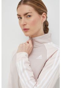 Adidas - adidas dres damski kolor beżowy. Kolor: beżowy. Materiał: dresówka #3