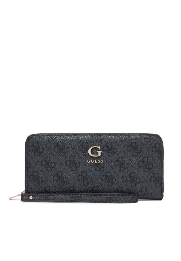 Guess Portfel Coleen Logo Slg SWSG97 56146 Czarny. Kolor: czarny. Materiał: skóra
