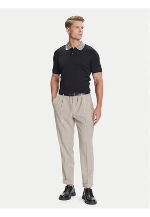 BOSS Polo H-Parlay 302 50545487 Czarny Regular Fit. Typ kołnierza: polo. Kolor: czarny. Materiał: bawełna