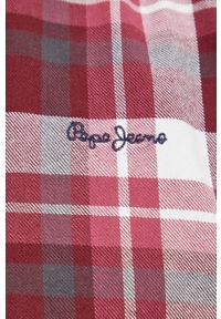 Pepe Jeans koszula bawełniana Cressing męska kolor bordowy regular z kołnierzykiem button-down. Typ kołnierza: button down. Kolor: czerwony. Materiał: bawełna. Długość rękawa: długi rękaw. Długość: długie #5