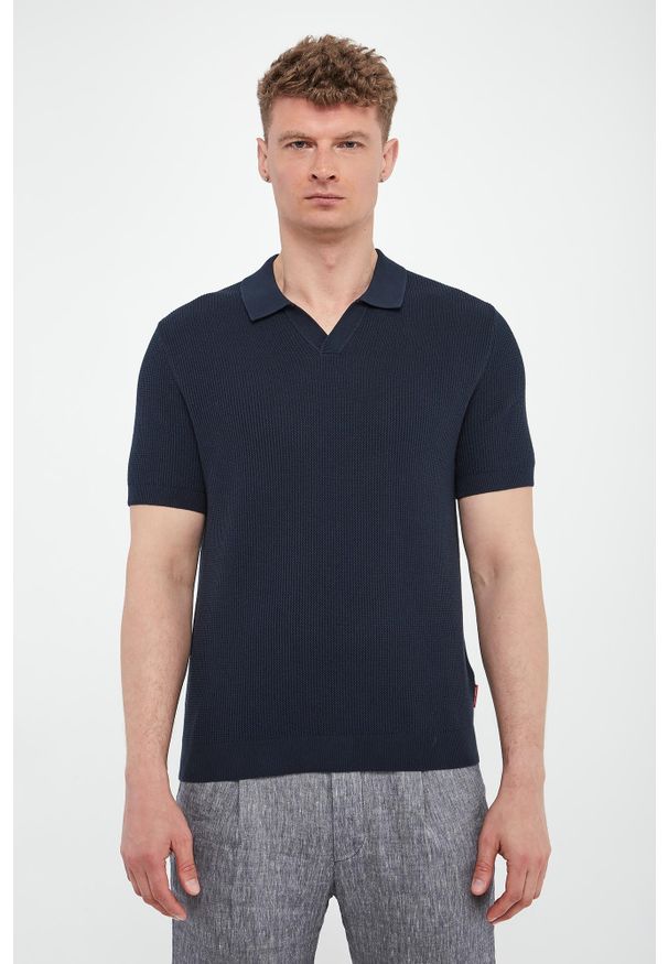 JOOP! Jeans - Polo męskie dzianinowe Adrianor JOOP! JEANS. Typ kołnierza: polo. Materiał: dzianina