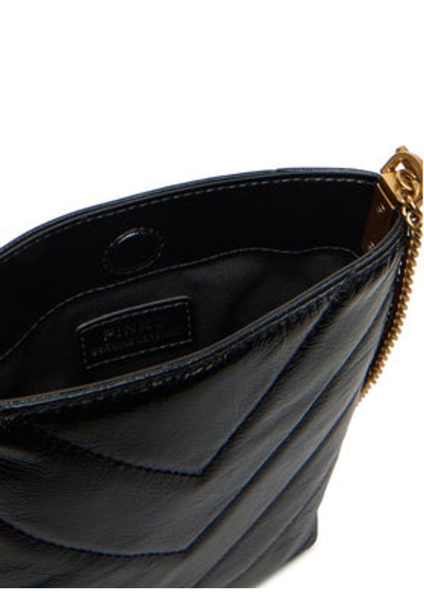 Pinko - PINKO Torebka Flat Satchel AI 25-26 PCPL 105352 A2W2 Czarny. Kolor: czarny. Materiał: skórzane