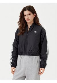 Adidas - adidas Kurtka bomber Essentials 3-Stripes JD1296 Czarny Loose Fit. Kolor: czarny. Materiał: syntetyk