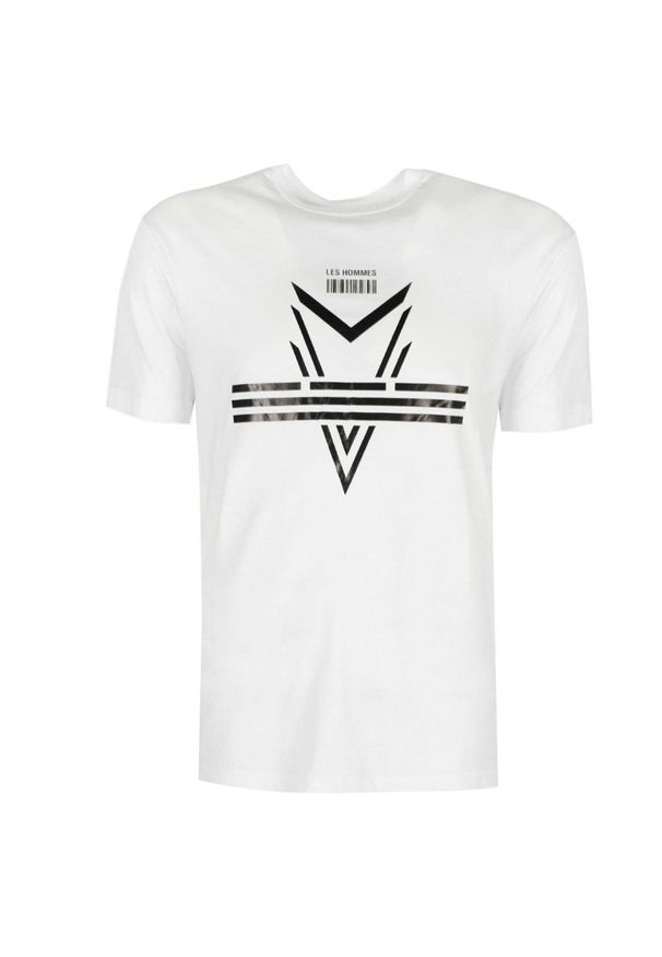 Les Hommes T-shirt "Darts" | LJT204-700P | Darts | Mężczyzna | Biały. Okazja: na co dzień. Kolor: biały. Materiał: bawełna. Wzór: nadruk. Styl: casual