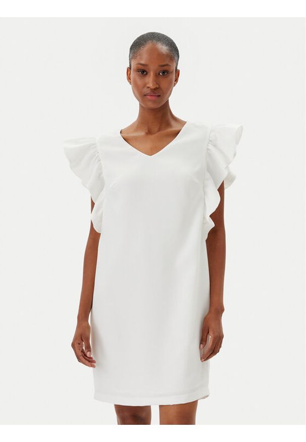 Fracomina Sukienka koktajlowa FR25SD1024W46001 Écru Regular Fit. Materiał: syntetyk. Styl: wizytowy