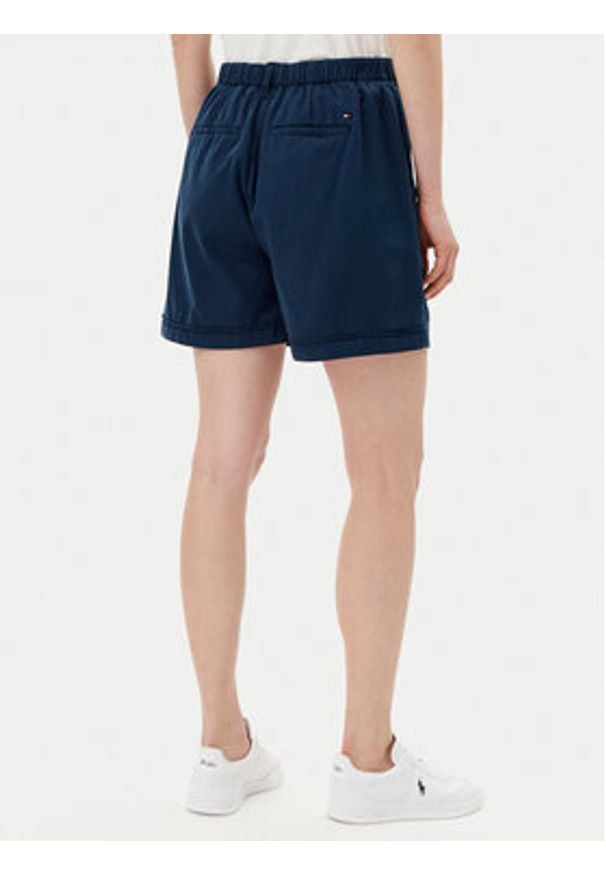 TOMMY HILFIGER - Tommy Hilfiger Szorty materiałowe WW0WW44762 Granatowy Regular Fit. Kolor: niebieski. Materiał: bawełna