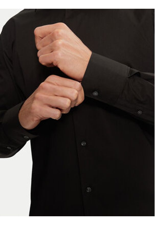 Liu Jo Koszula QXX007 T2662 Czarny Slim Fit. Kolor: czarny. Materiał: bawełna