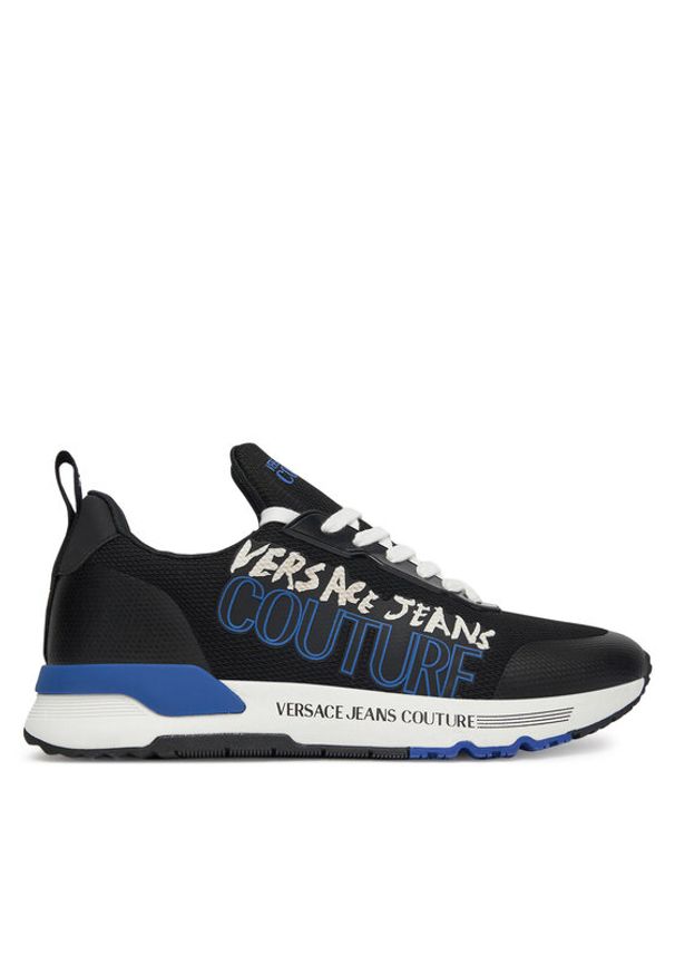 Versace Jeans Couture Sneakersy 78YA3SA9 Czarny. Kolor: czarny. Materiał: materiał