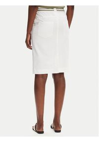 Olsen Spódnica ołówkowa 16001367 Biały Slim Fit. Kolor: biały. Materiał: bawełna