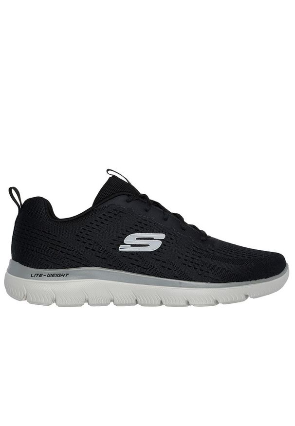 skechers - Buty męskie Skechers Summits Torre 232395BKTP - czarne. Zapięcie: sznurówki. Kolor: czarny. Materiał: guma, jeans, dresówka, materiał, syntetyk. Szerokość cholewki: normalna. Model: Skechers Sport. Sport: turystyka piesza
