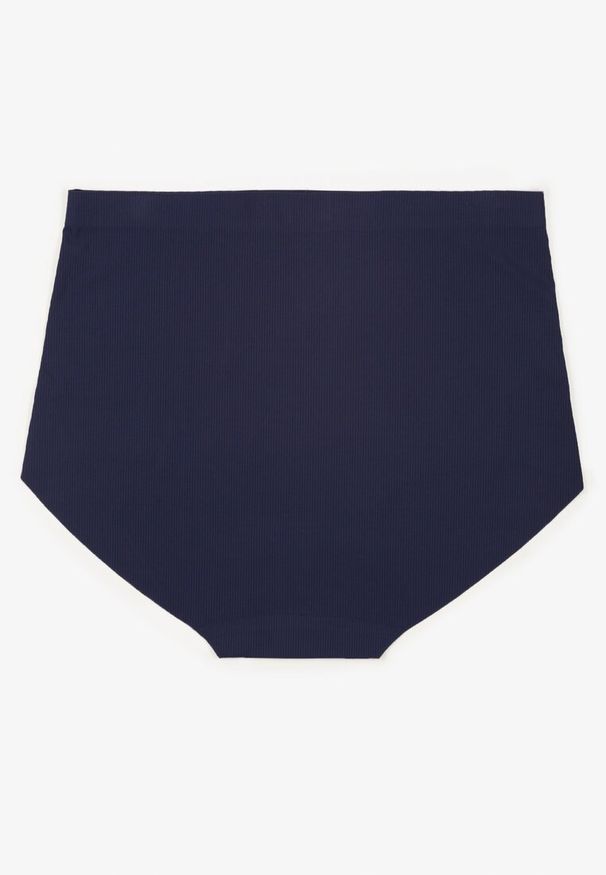 Renee - Granatowe Bezszwowe Majtki High Waist Navorila. Stan: podwyższony. Kolor: niebieski