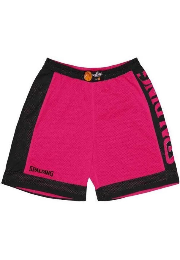 SPALDING - Spodenki koszykarskie Spalding Reversible Dwustronne. Kolor: wielokolorowy, czarny, różowy. Sport: koszykówka