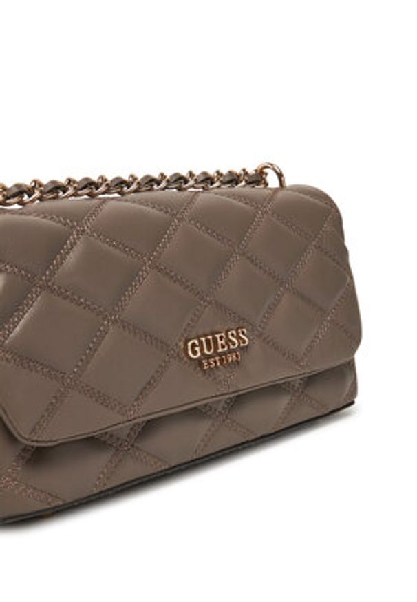 Guess Torebka HWQG96 32210 Brązowy. Kolor: brązowy. Materiał: skórzane