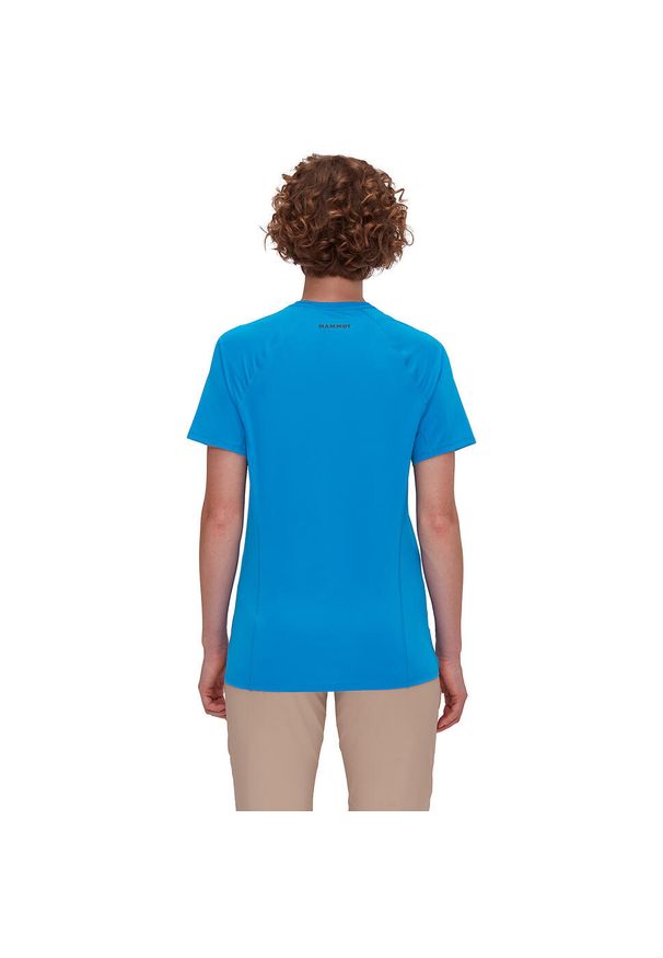 Koszulka sportowa damska Mammut Selun Fl Logo. Kolor: niebieski. Materiał: poliester, bawełna. Długość rękawa: krótki rękaw. Długość: krótkie. Sport: turystyka piesza