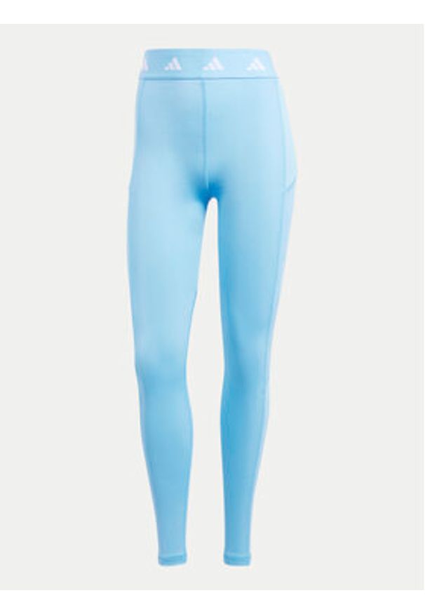 Adidas - adidas Legginsy Techfit Stash IU1864 Błękitny Slim Fit. Kolor: niebieski. Materiał: syntetyk. Technologia: Techfit (Adidas)