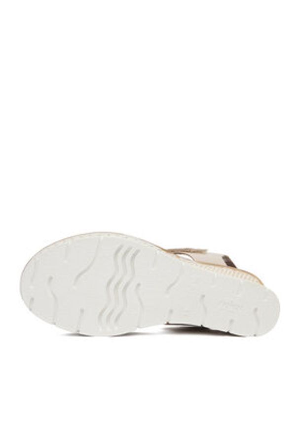 Rieker Sandały 68556-31 Beżowy. Kolor: beżowy. Materiał: syntetyk, skóra