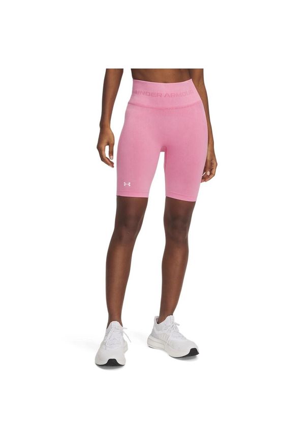 Spodenki krótkie damskie Under Armour Vanish Seamless Washed Short. Kolor: różowy. Długość: krótkie