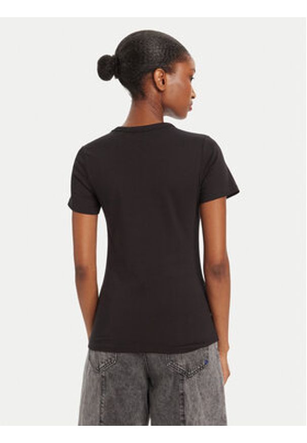 Hugo - HUGO T-Shirt Deloris 50532137 Czarny Regular Fit. Kolor: czarny. Materiał: bawełna