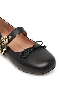 Love Moschino - LOVE MOSCHINO Baleriny JA11091G1PIE0000 Czarny. Kolor: czarny. Materiał: skóra #5