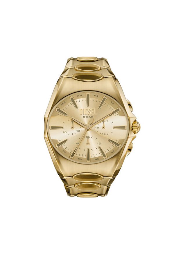 Diesel Zegarek D-Curve Chronograph DZ4695 Złoty. Kolor: złoty