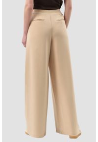 Guess - GUESS Beżowe damskie spodnie dresowe Olympe Wide Leg, Rozmiar XS. Kolor: beżowy. Materiał: dresówka #2