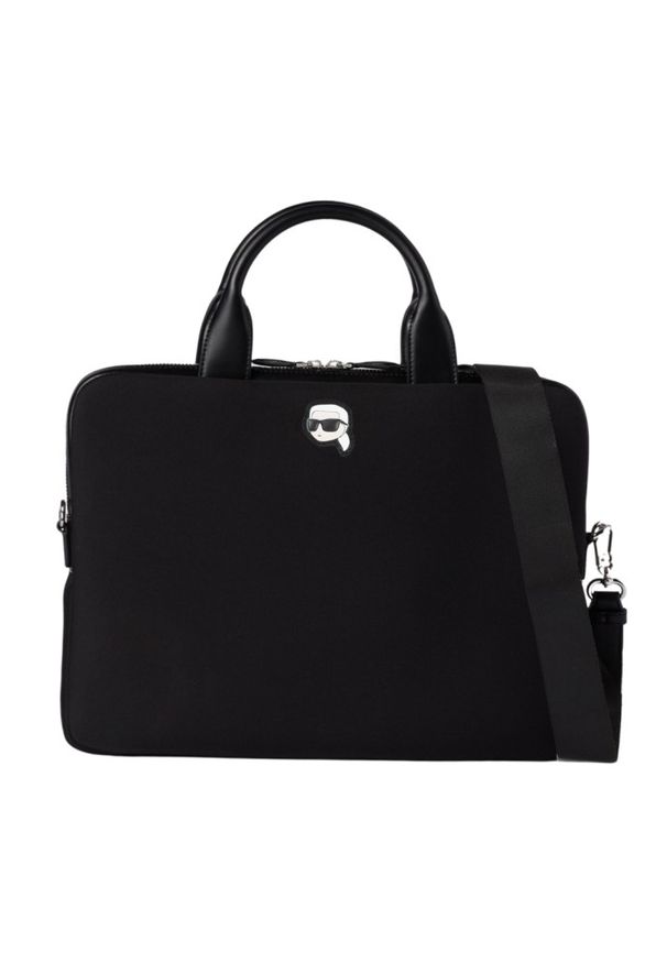 Karl Lagerfeld - KARL LAGERFELD Czarna aktówka Ikon Neop. Kolor: czarny