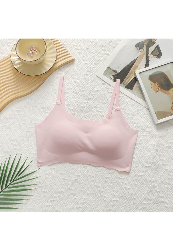 Intica - Biustonosz sportowy z pianki na treningi i codzienne aktywności Lyudmila. Kolor: różowy. Materiał: tkanina