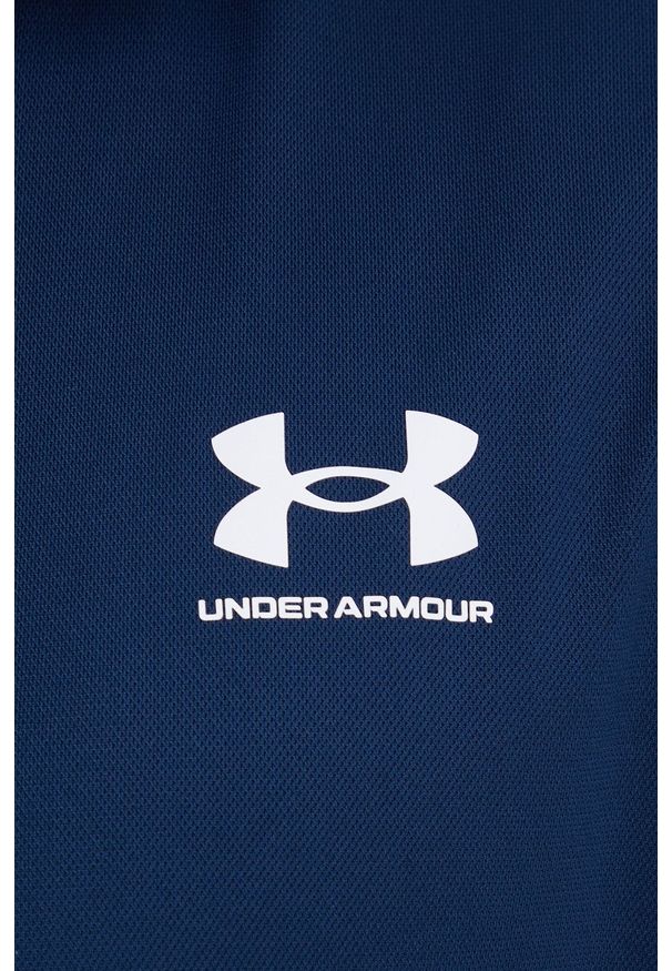 Under Armour bluza treningowa Pique 1366202 kolor granatowy. Kolor: niebieski. Materiał: materiał
