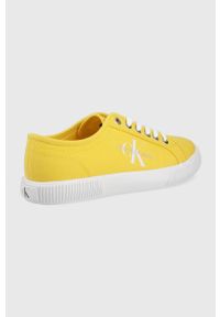 Calvin Klein Jeans tenisówki YW0YW00482.ZCU damskie kolor żółty. Nosek buta: okrągły. Zapięcie: sznurówki. Kolor: żółty. Materiał: materiał, włókno, guma #4