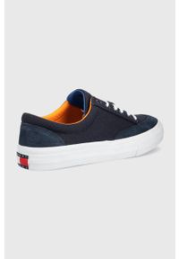 Tommy Jeans tenisówki męskie kolor granatowy. Nosek buta: okrągły. Zapięcie: sznurówki. Kolor: niebieski. Materiał: guma #5