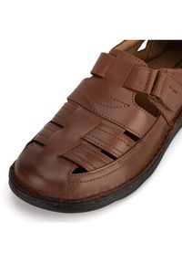 Go Soft Sandały ROMA-02 MI18 Brązowy. Kolor: brązowy. Materiał: materiał #2