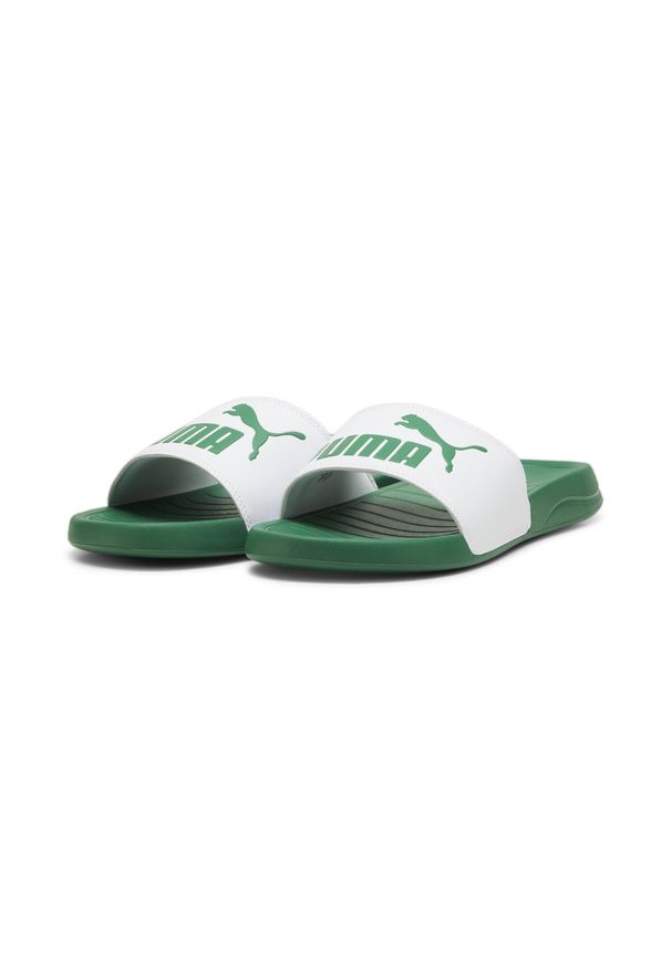 Klapki męskie Puma Popcat 20. Kolor: zielony, wielokolorowy, beżowy. Materiał: syntetyk, materiał. Styl: sportowy