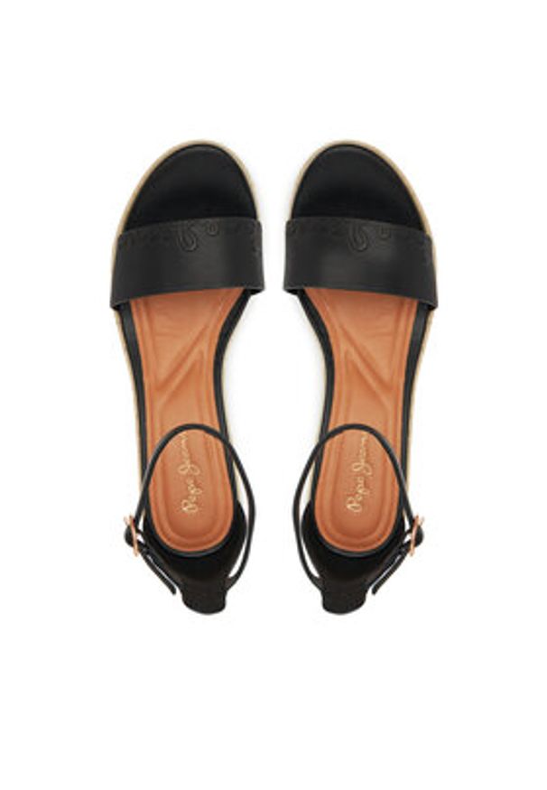 Pepe Jeans Espadryle PLS90691 Czarny. Kolor: czarny. Materiał: skóra