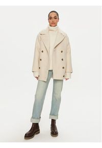Tommy Jeans Płaszcz przejściowy DW0DW19752 Beżowy Regular Fit. Kolor: beżowy. Materiał: syntetyk #4